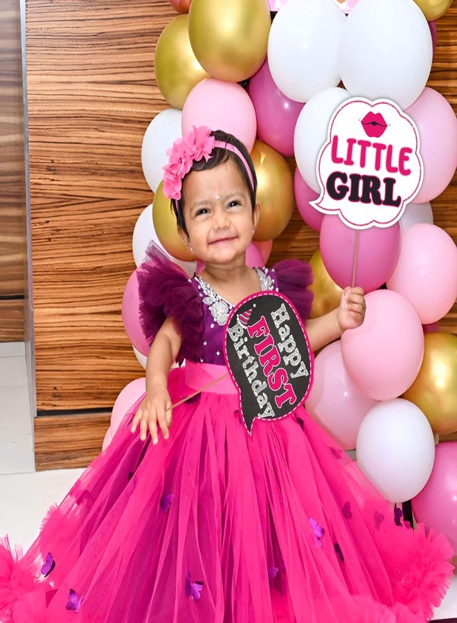 ووبوكس دعائم حفلة تصوير عيد الميلاد الأول من وووبوكس - لون وردي للفتيات الصغيرات، زينة عيد الميلاد الأول للفتيات، أدوات تزيين حفلات الأطفال - Image 5